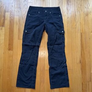 Kuhl Pants 8 Black Cargo Utility Convertible Roll Tab Hiking Travel Gorpcore